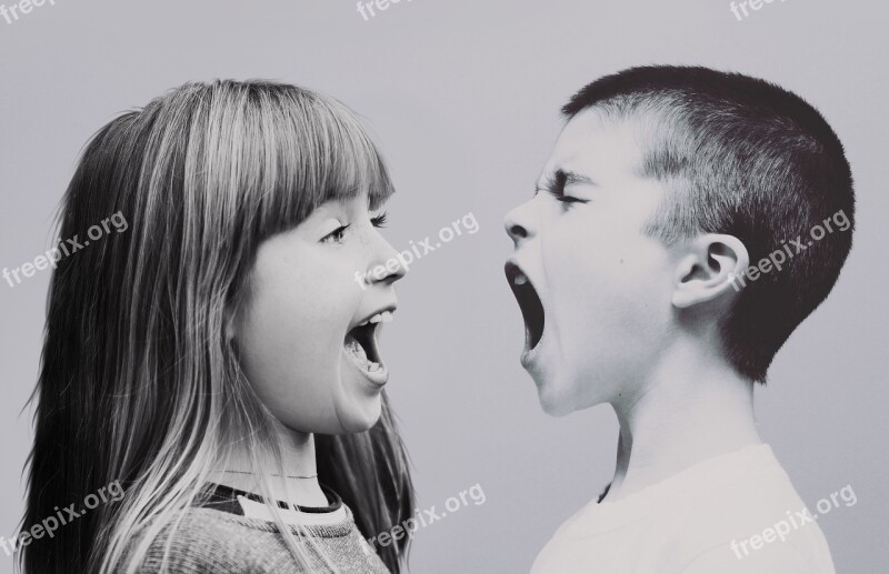 Children Dispute Shouts Cry Scream