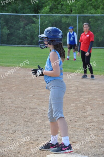 Softball Girls Slow Pitch Player Sports