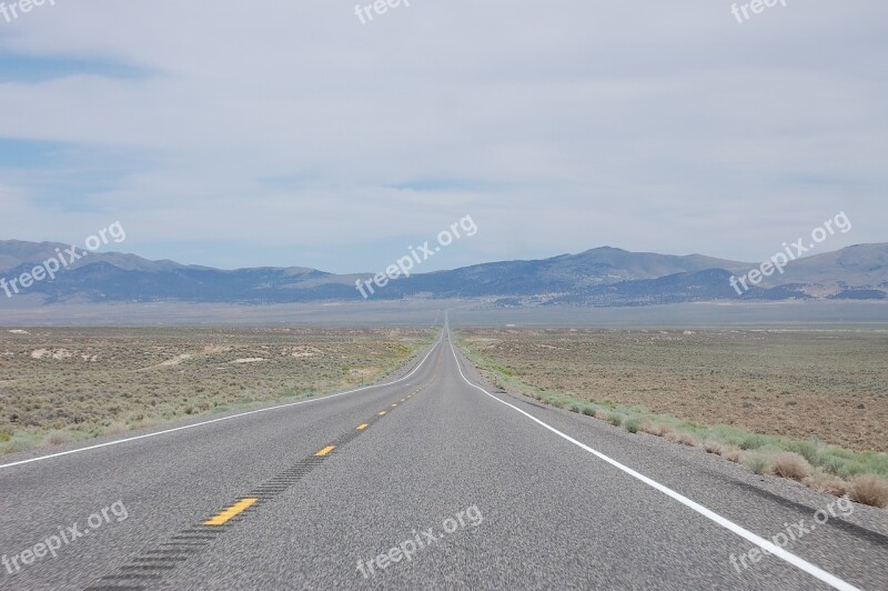 Nevada Highway Road Usa Desert