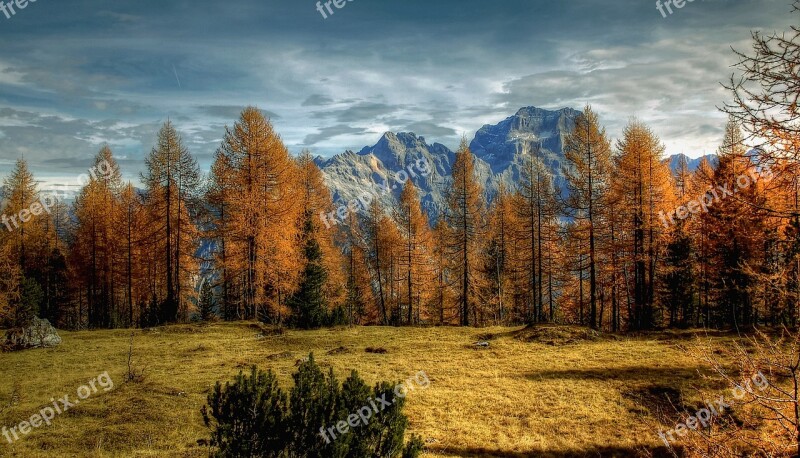 Dolomites Sorapiss Alm Nature Clouds