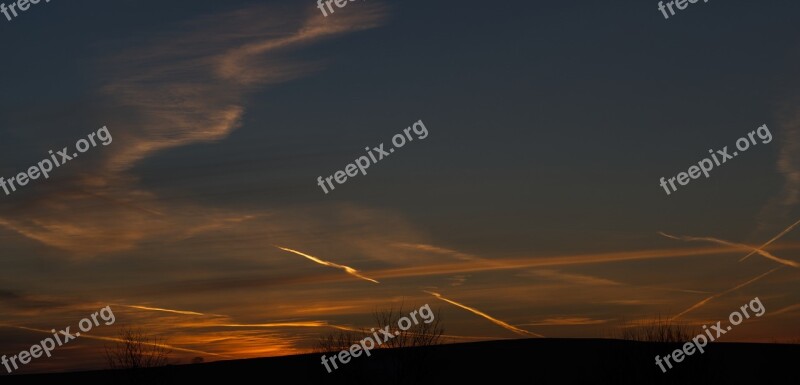 Sun Sunrise Landscape Sky Clouds