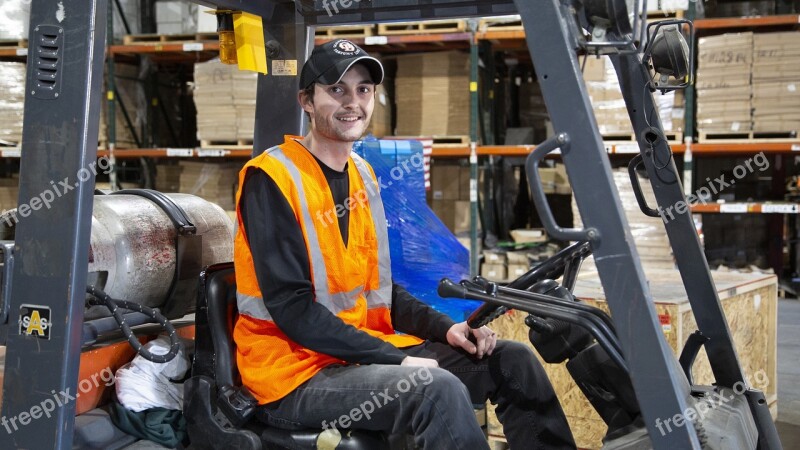 Forklift Worker Warehouse Free Photos