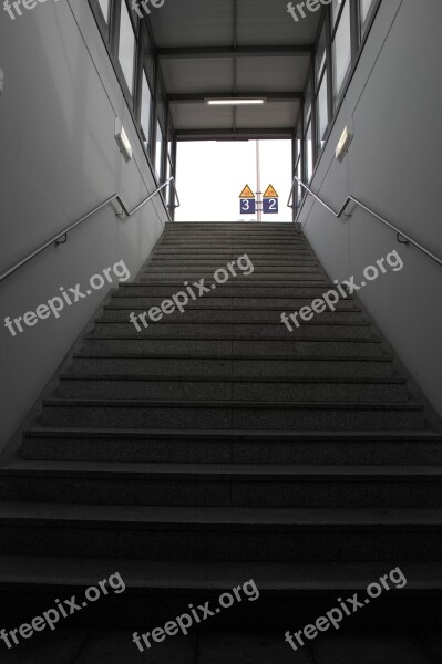 Tunnel Underpass Stairs Railway Station Emergence