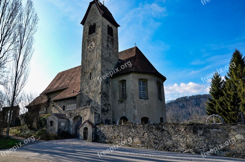 Chapel Building Christian Religion Landscape