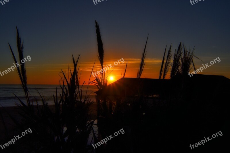 Sunset Sun Sky Landscape Horizon