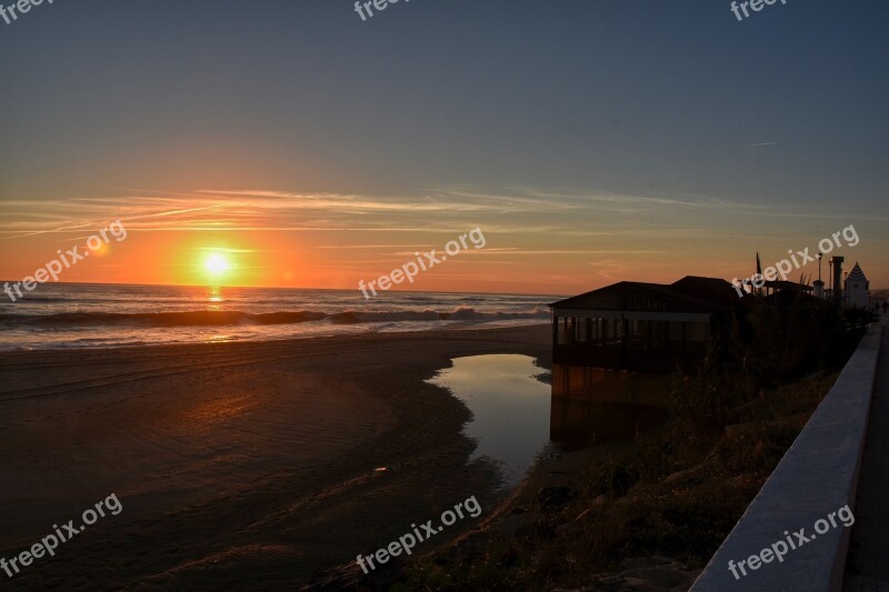 Sunset Sun Sky Landscape Horizon