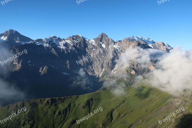 Alps Mürren Switzerland Gimmelwald Mountain