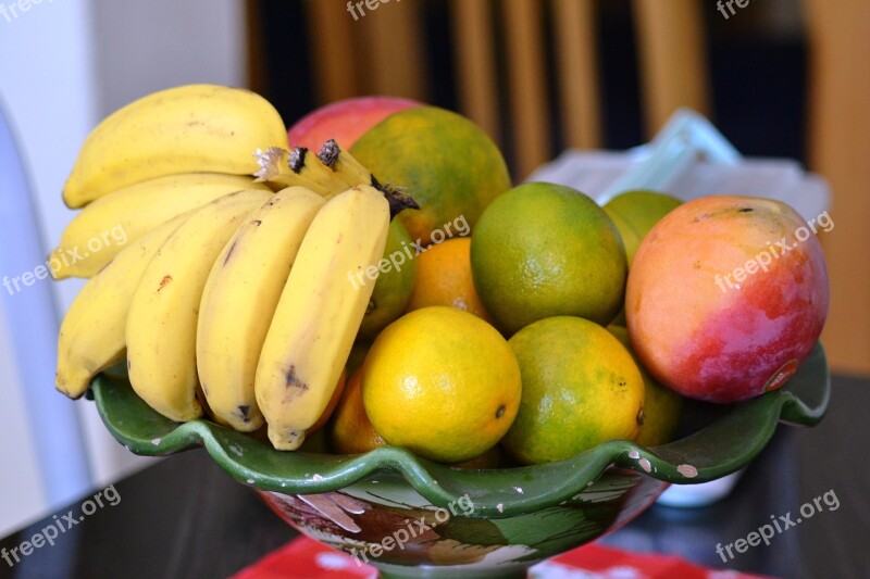 Banana Manga Fruit Food Healthy