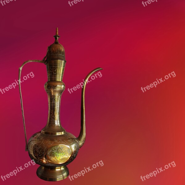 Teapot Pot Lamp Brassware Free Photos