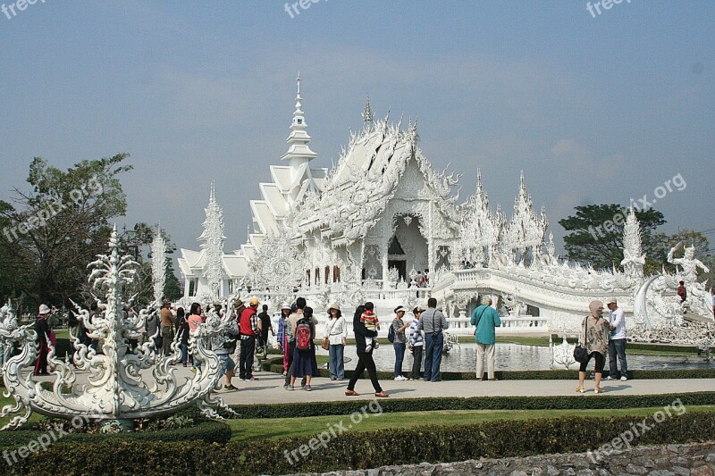 White Temple Thailand Beautiful Architecture Buddhist