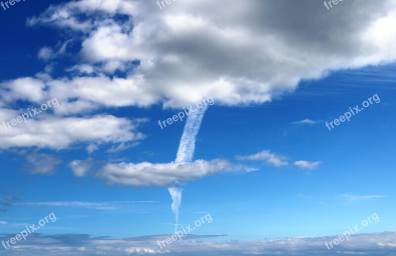 Cloud Contrails Chemtrails Sky Free Photos