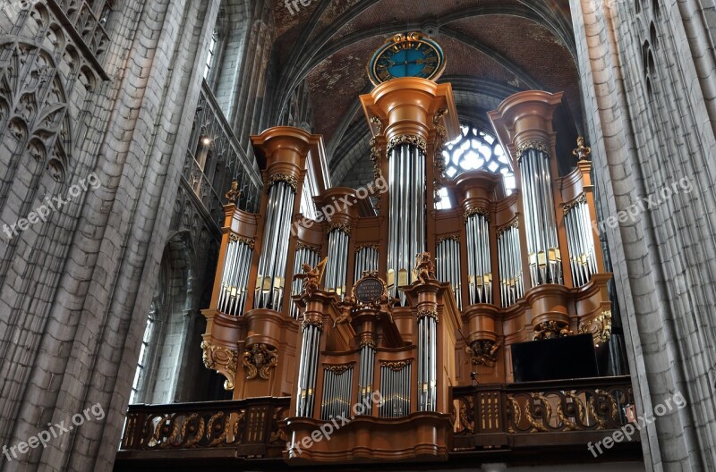 Belgium Mons Church Organ Music