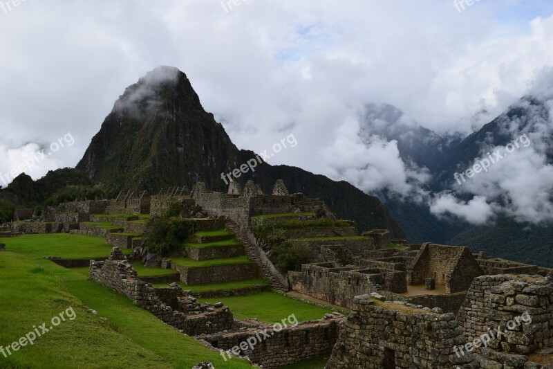 Machu Picchu Peru Inca Landscape Free Photos