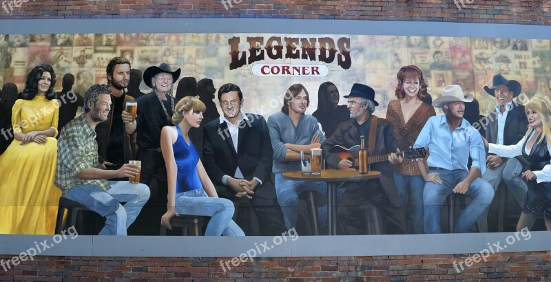 Wall Mural Country Music Entertainment Nashville Tennessee