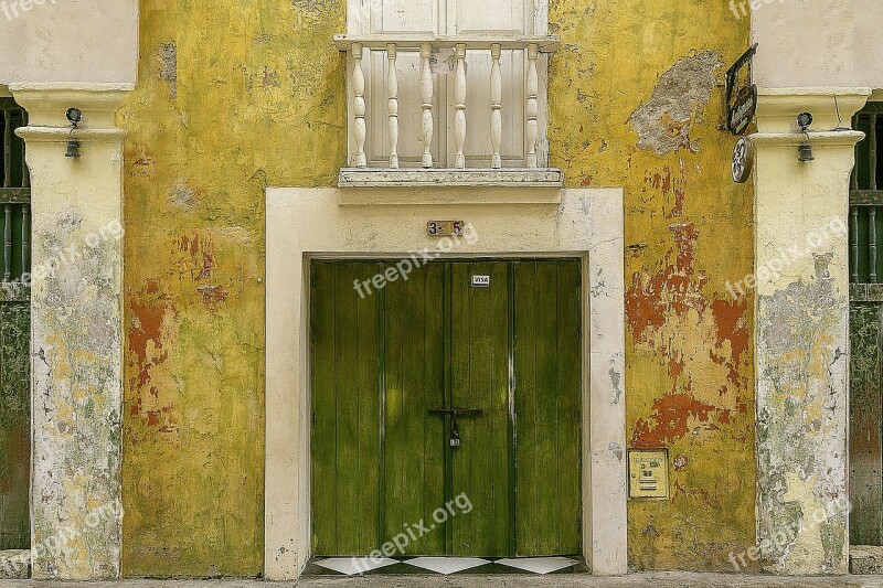 Doors Architecture Colonial Grunge Painted