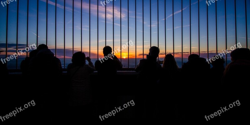 Stuttgart Antenna Viewpoint Sunset Backlight