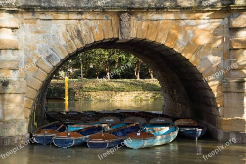 Oxford Magdalen Bridge River River Cherwell Magdalen