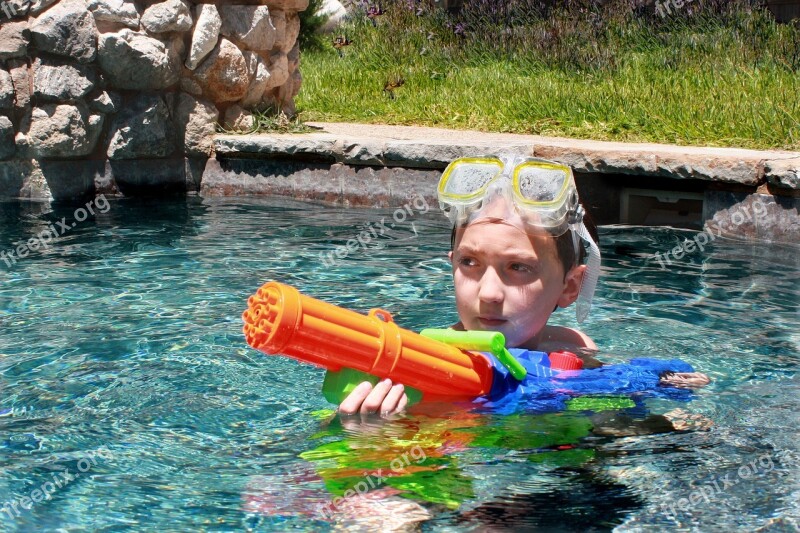 Pool Water Swimming Water Gun Boy