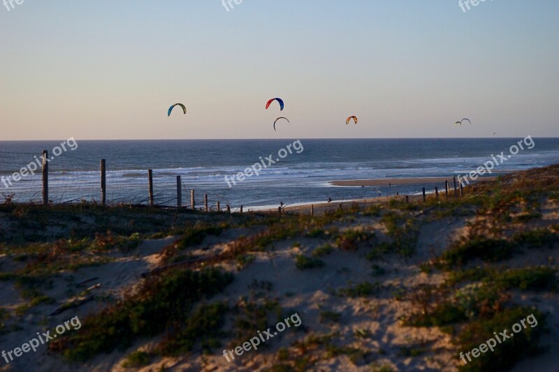 Sea Ocean Kites Water Nature