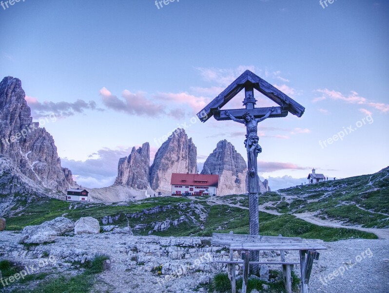 Three Peaks Of Lavaredo Dolomites Rock Alpine Mountain