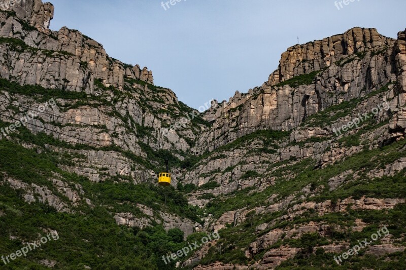 Mountain Cable Car Mont Landscape Free Photos