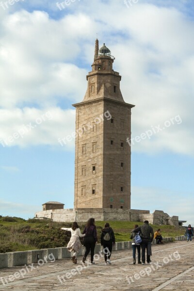 Tower Lighthouse Architecture Historical Tower Of Hercules