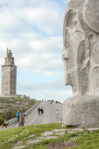 Tower Lighthouse Architecture Historical Tower Of Hercules