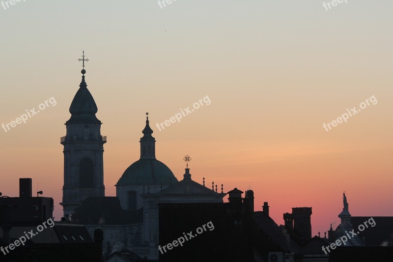 Solothurn Skyline Morning City Sunrise