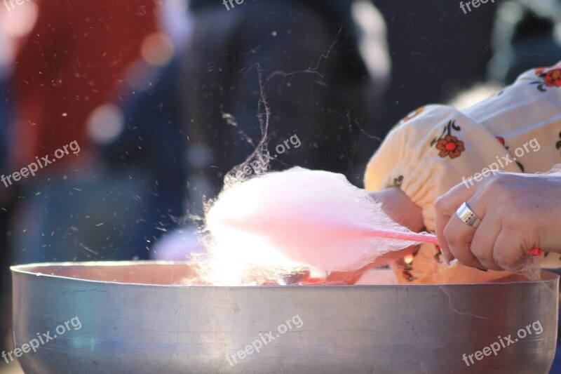 Russia Cotton Candy Hands Food Winter