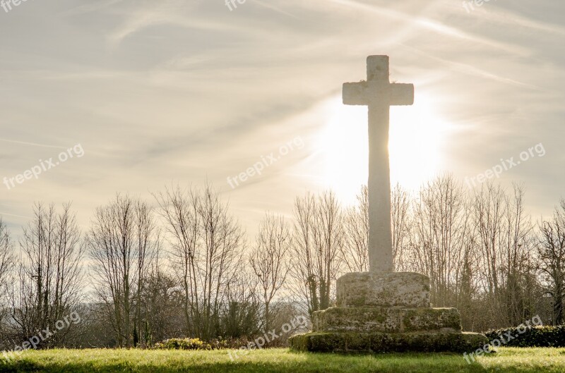 Silhouette Cross Tree Graves Mystical