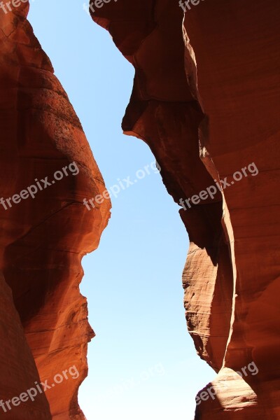 Usa Arizona Antelope Canyon Gorge Cliff