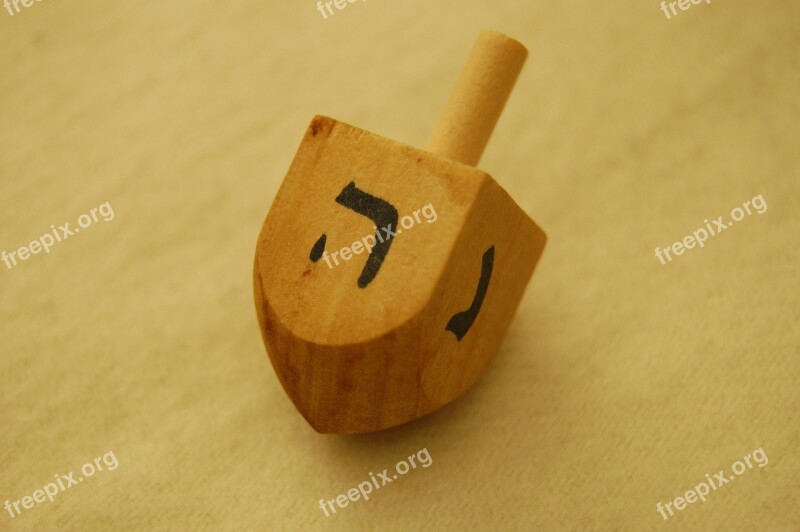 Dreidel Hannukah Toy Judaism Wooden