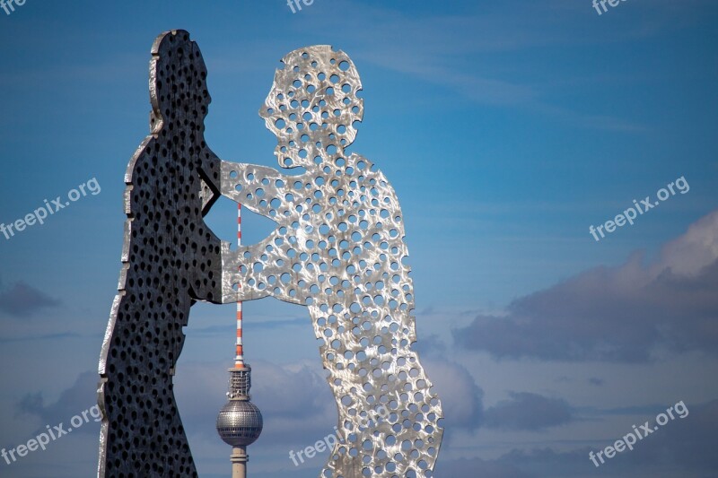 Berlin Molecule Men Spree Treptow Sculpture