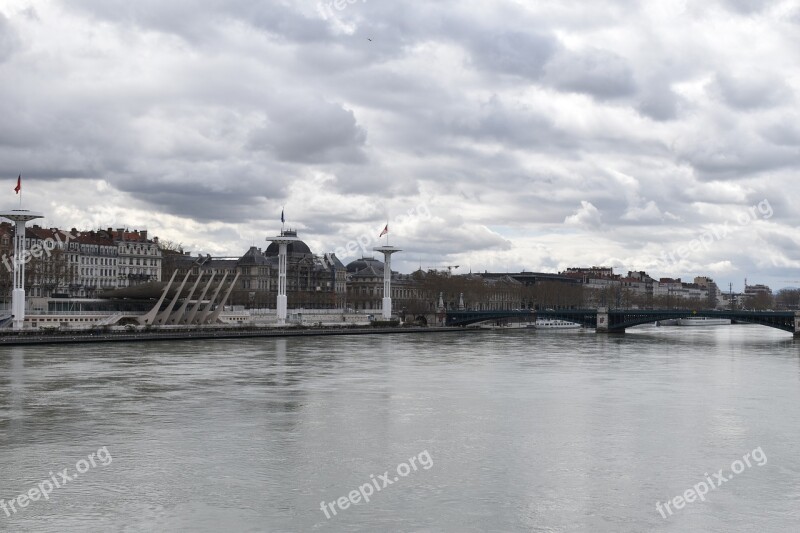 Lyon Rhône University River Cloud