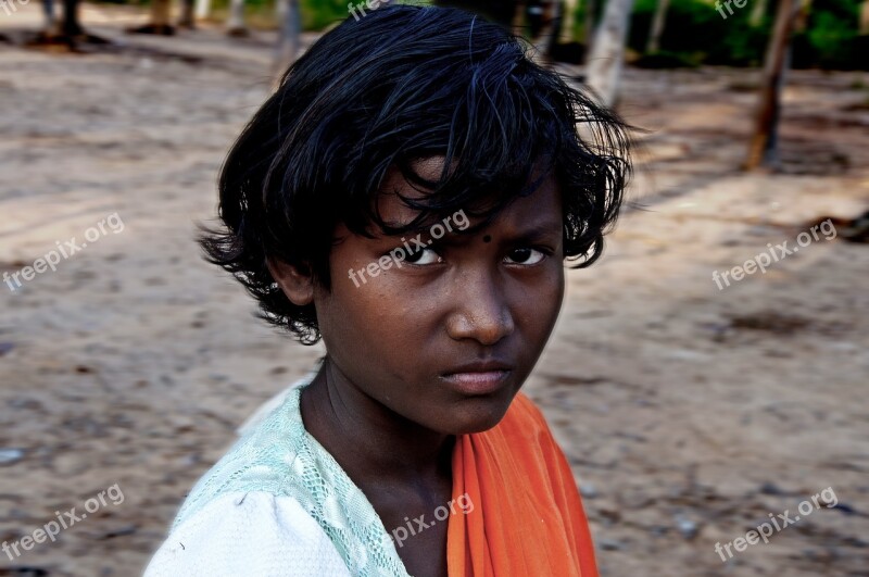 Girl Portrait Young Female Face