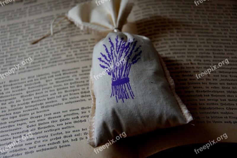 Fragrant Bag Lavender Old Book