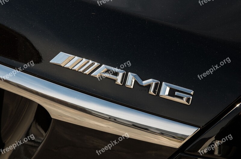 Amg Chrome Logo Auto Luxury