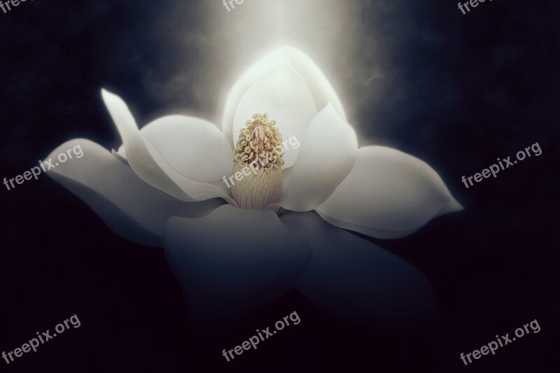 Wallpaper Background Magnolia Flower Beautiful