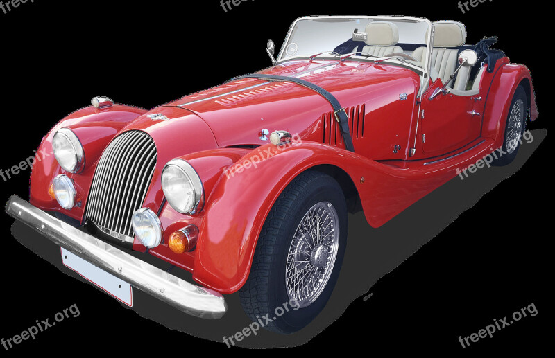 Sports Car Morgan Convertible Vehicle Oldtimer