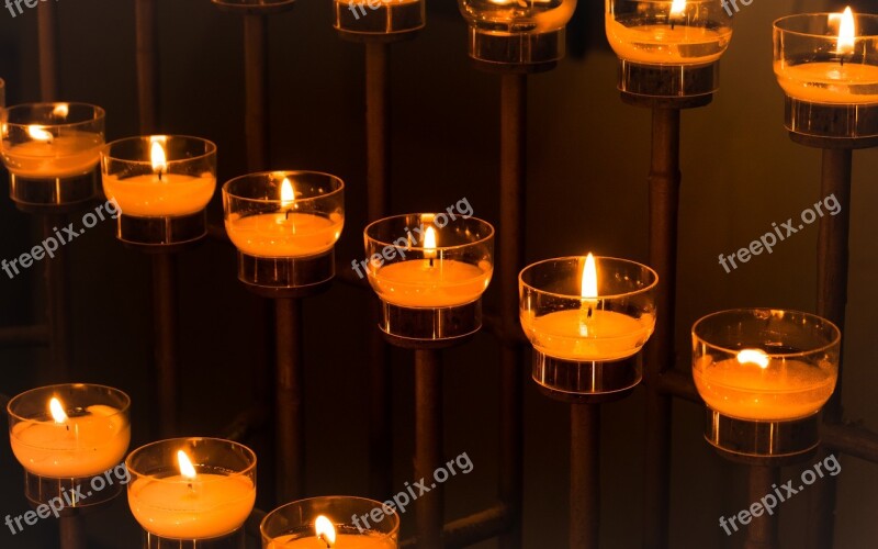 Candles Tea Lights Victim Candles Light Flame