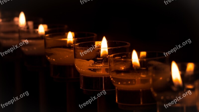 Candles Tea Lights Victim Candles Light Flame