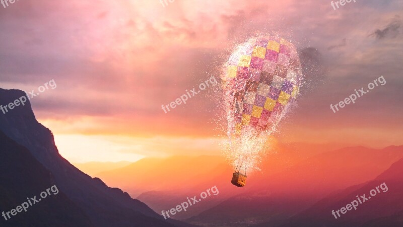 Hot Air Balloon Landscape Balloon Nature Sky