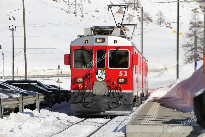 Rhb Rhaetian Railway Rhaetian Train Switzerland