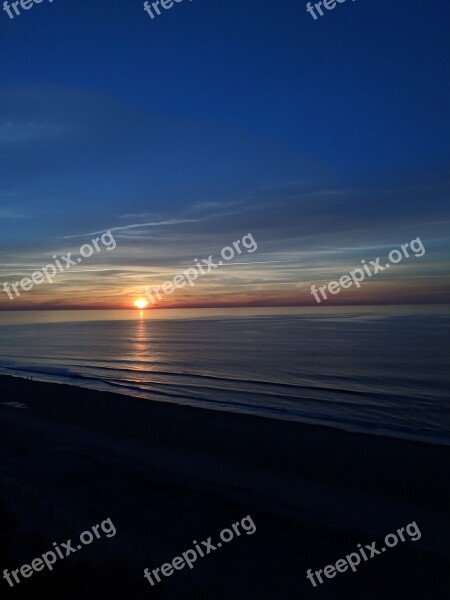 Sunrise Myrtle Beach Atlantic Ocean Morning Sun Sunrises