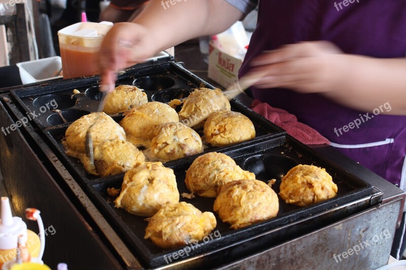 Make Food Ice Japanese Takoyaki Sweets Free Photos