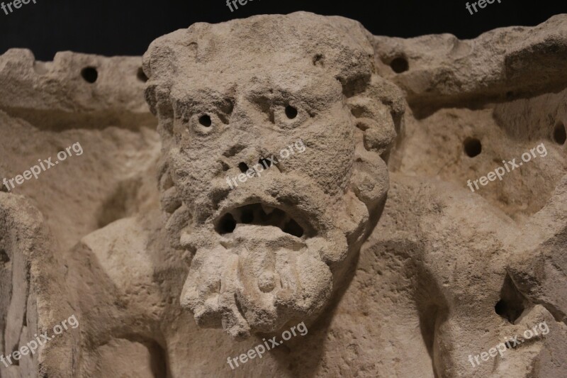 Museum Of Romanity Nimes Gargoyle Bas-relief Of A Roman Roman Sculpture Museum Of Nimes