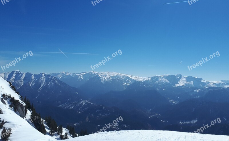 Skiing Mountain Snow Winter Sun