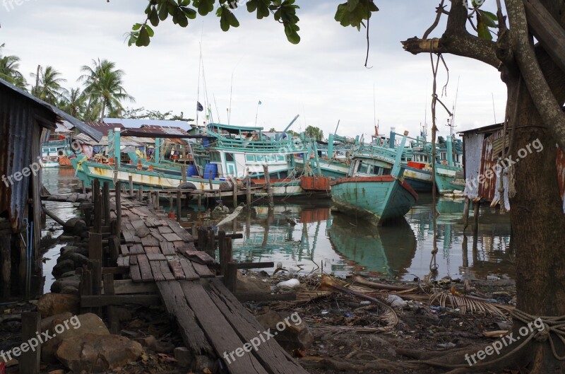 Cambodia Fishing Fishing Boats Boats Maritime