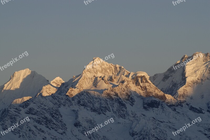 Nepal Langtang Himalaya Mountain Morning Light