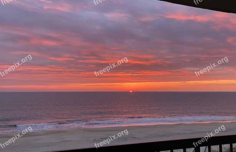 Sunrise Ocean Beach Morning Water